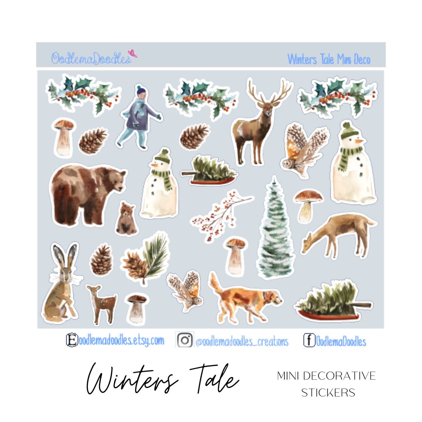 Winters Tale Mini Decorative Stickers