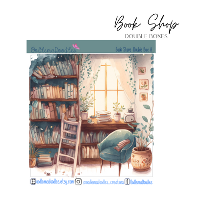 BookShop Decorative Double Box Sticker