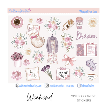 Weekend Mini Decorative Stickers