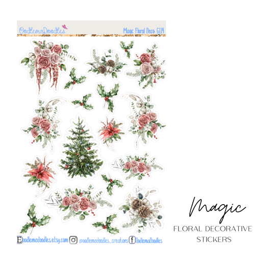 Magic Floral Decorative Stickers