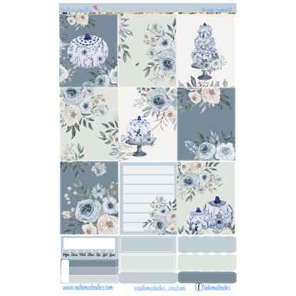 Porcelain Essential Planner Sticker Kit