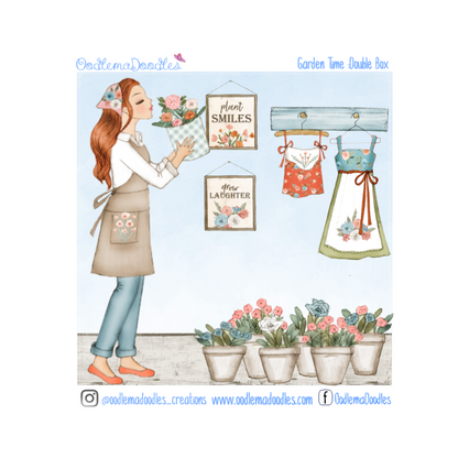 Garden Time Decorative Double Box Sticker