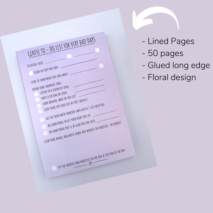 Gentle To Do List Notepad