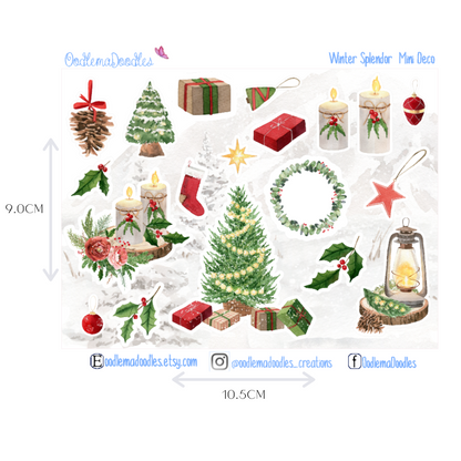 Winter Splendor Mini Decorative Stickers