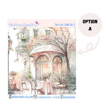 Paris Cafe Decorative Double Box Sticker