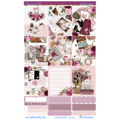 Fall in Paris Essential Planner Sticker Kit