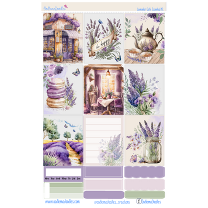 Lavender Cafe Essential Planner Sticker Kit