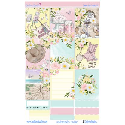 Summer Ride Essential Planner Sticker Kit