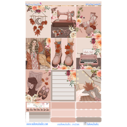 Fall Crafting Essential Planner Sticker Kit