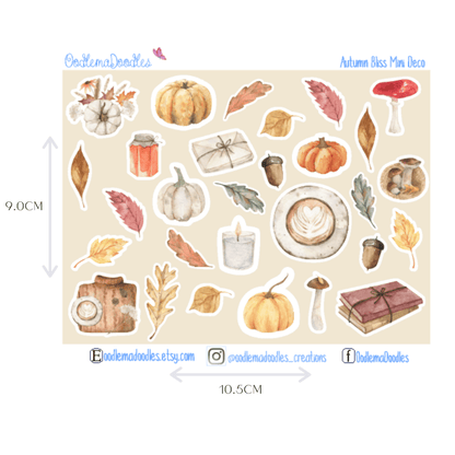 Autumn Bliss Decorative Stickers - oodlemadoodles