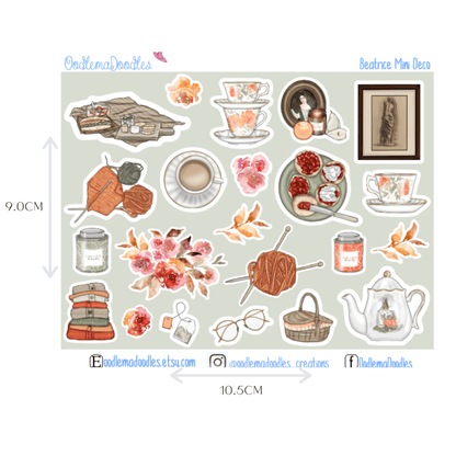 Beatrice Mini Decorative Stickers - oodlemadoodles