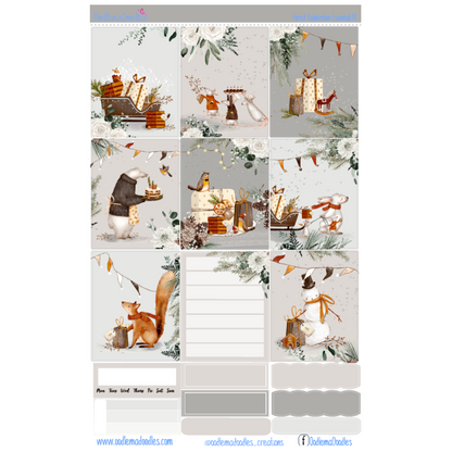 Forest Celebration Essential Planner Sticker Kit