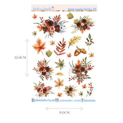 Autumns Queendom Floral Decorative Stickers - oodlemadoodles