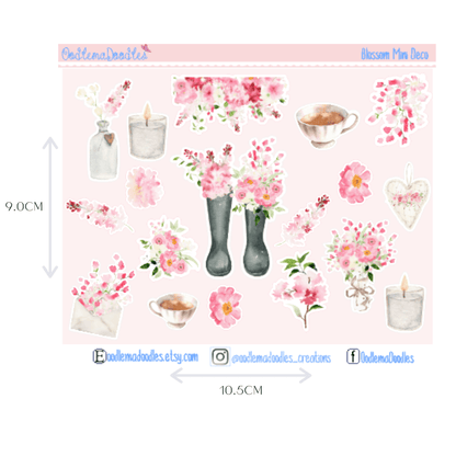 Blossoms Mini Decorative Stickers - oodlemadoodles