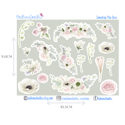 Snowdrop Mini Decorative Stickers