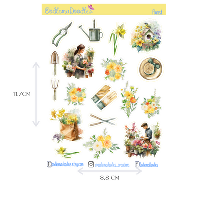 Florist Mini Decorative Stickers