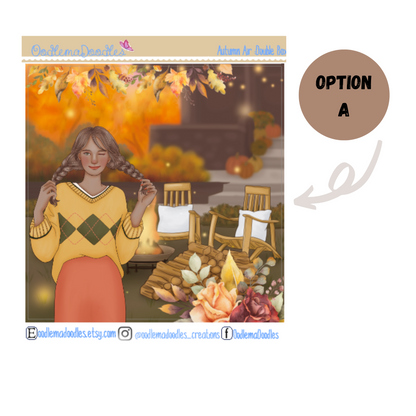 Autumn Air Decorative Double Box Sticker