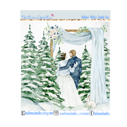 Winter Waltz Decorative Double Box Sticker