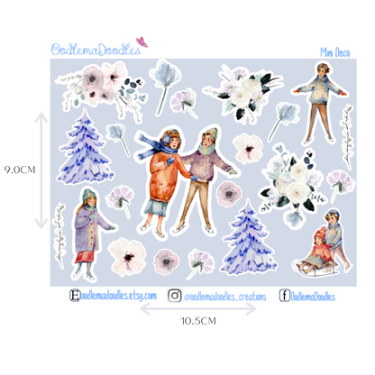 Snow Flurries Decorative Stickers