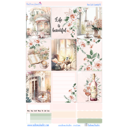 Paris Cafe Essential Planner Sticker Kit