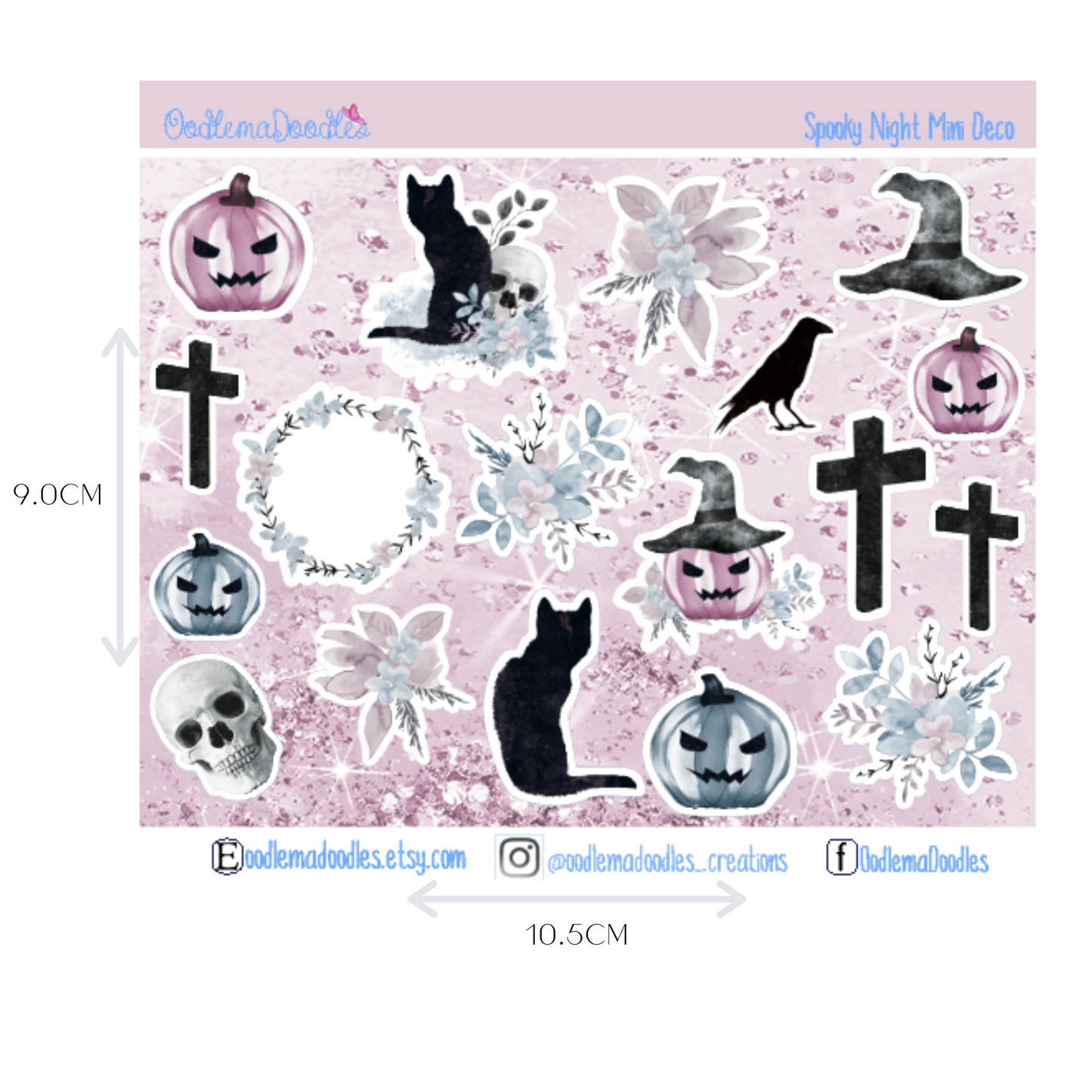 Spooky Night Mini Decorative Stickers