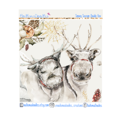 Snowy Season Decorative Double Box Sticker