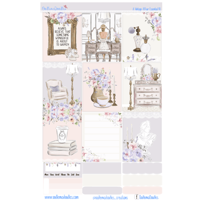 A Vintage Affair Essential Planner Sticker Kit - oodlemadoodles