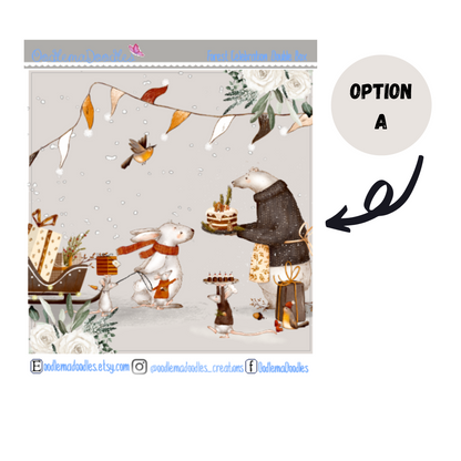 Forest Celebration Decorative Double Box Sticker