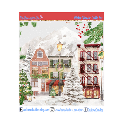 Winter Splendor Decorative Double Box Sticker