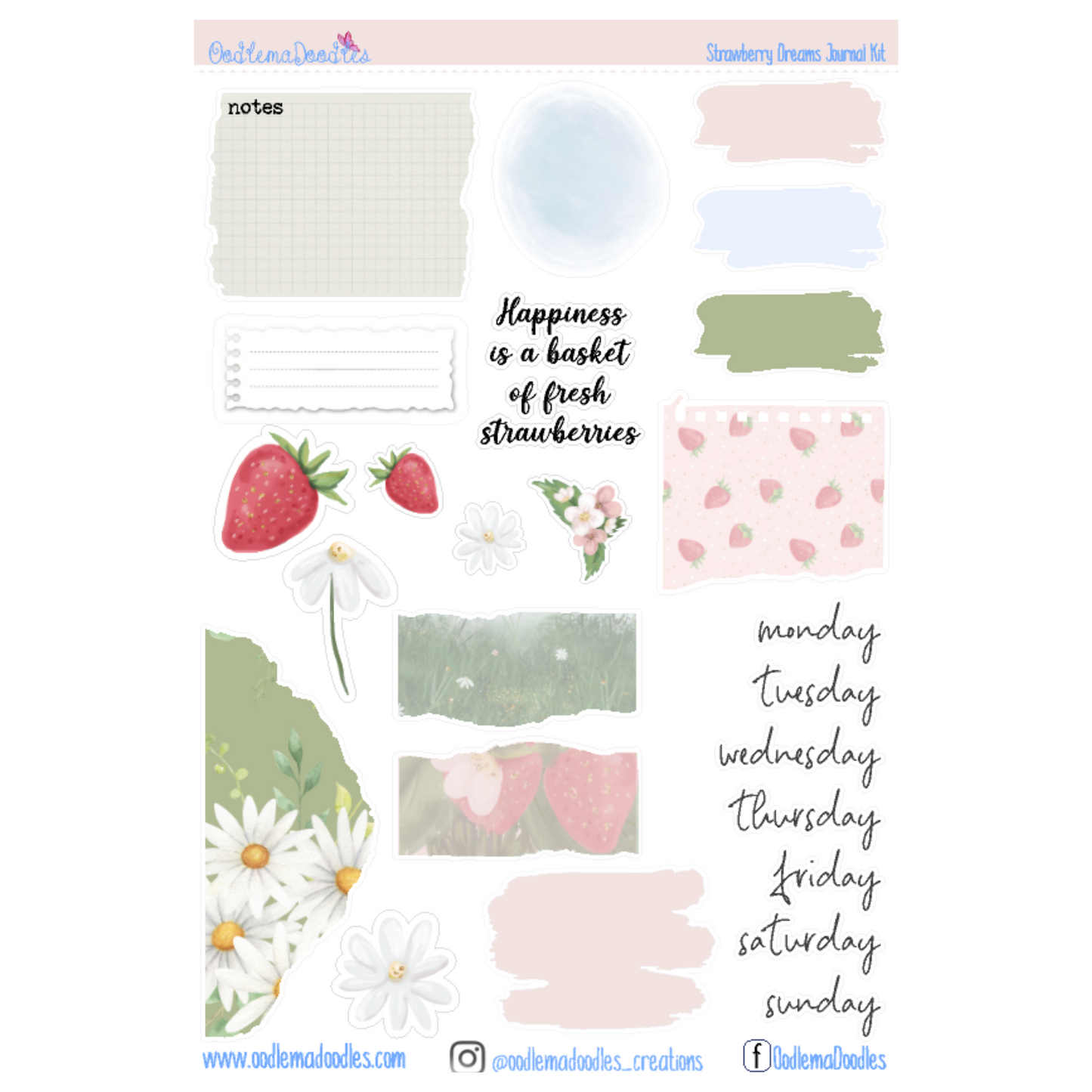 Strawberry Dreams Journal Set