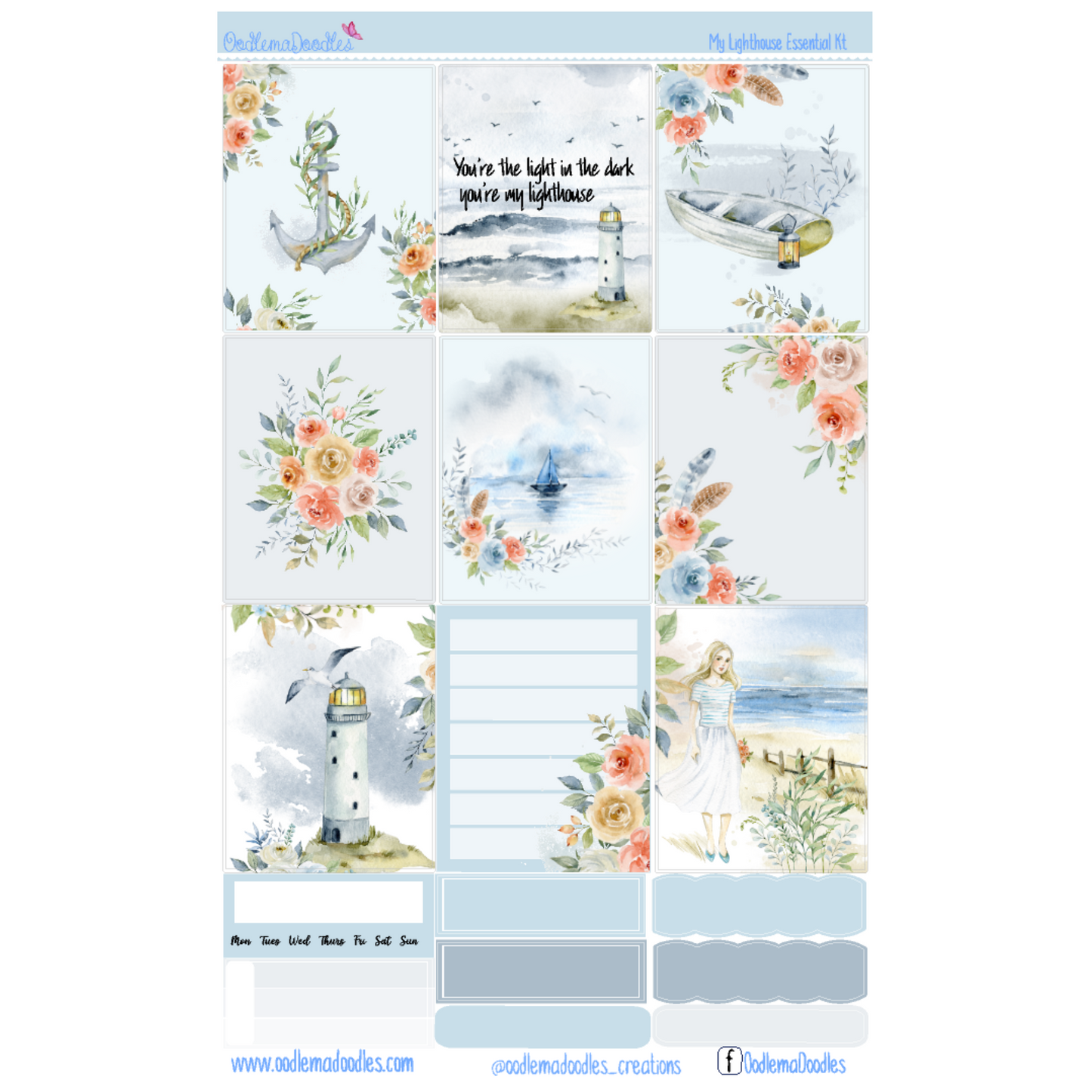 My Lighthouse Essential Planner Sticker Kit