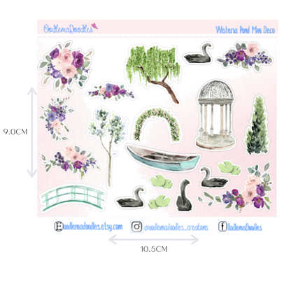 Wisteria Pond Mini Decorative Stickers