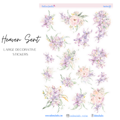 Heaven Sent Flower Large Decorative Planner Stickers