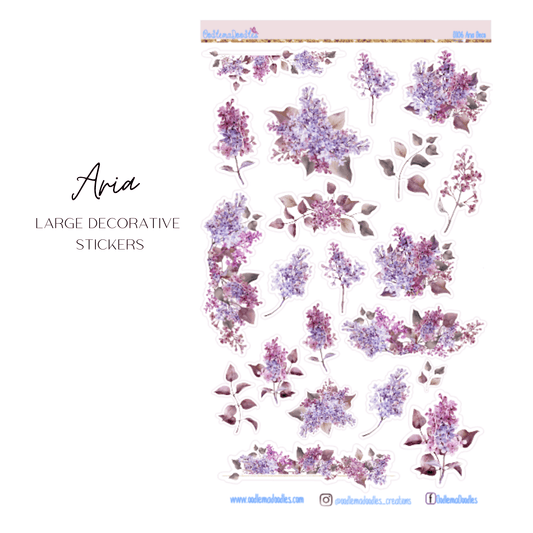Aria Large Decorative Stickers - oodlemadoodles