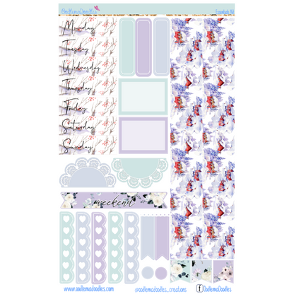 Snow Flurries Essential Planner Sticker Kit