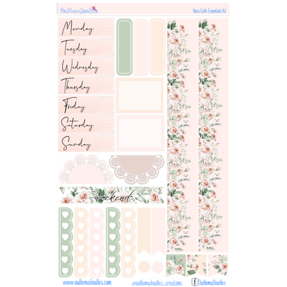 Paris Cafe Essential Planner Sticker Kit