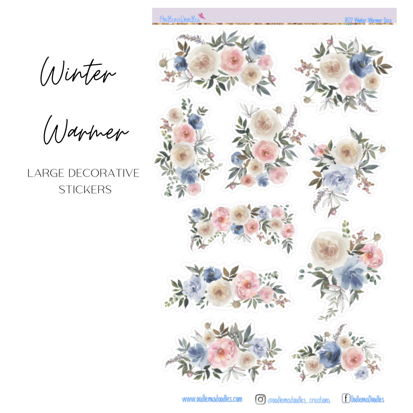 Winter Warmer Large Decorative Planner Stickers