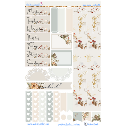 Snowy Season Essential Planner Sticker Kit