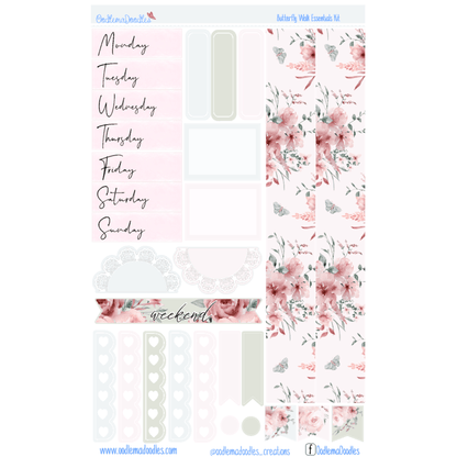 Butterfly Walk Essential Planner Sticker Kit - oodlemadoodles