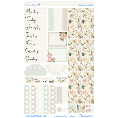 Llama Love Essential Planner Sticker Kit