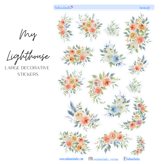 My Lighthouse Flower Large Decorative Planner Stickers