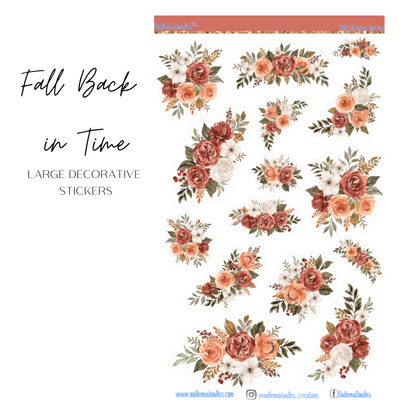 Fall Back in Time Large Decorative Stickers