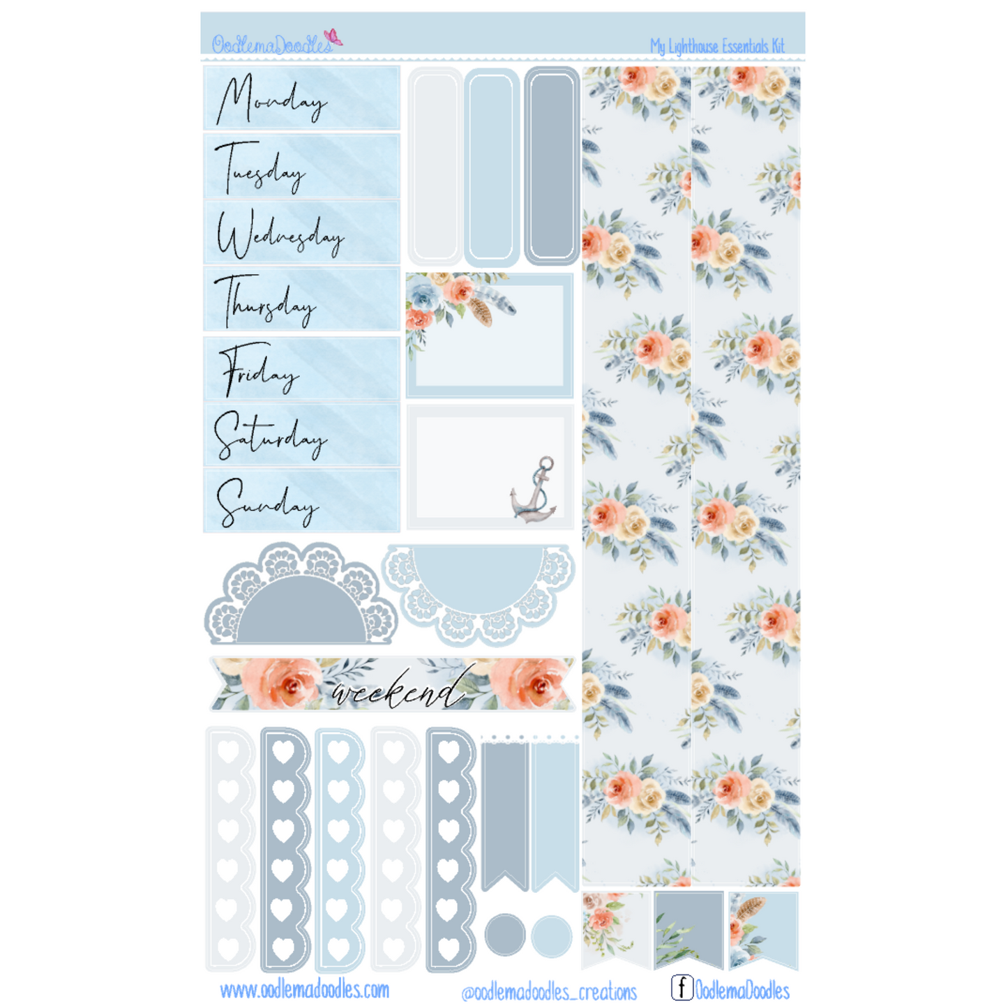 My Lighthouse Essential Planner Sticker Kit