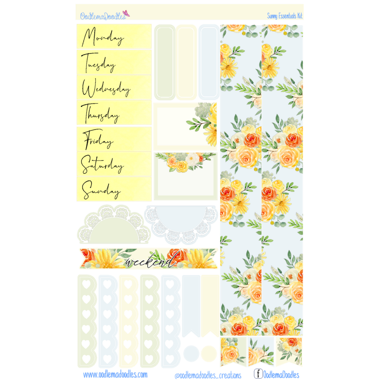 Sunny Essential Planner Sticker Kit