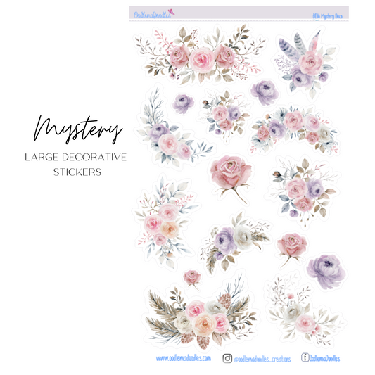 Mystery Flower Large Decorative Planner Stickers