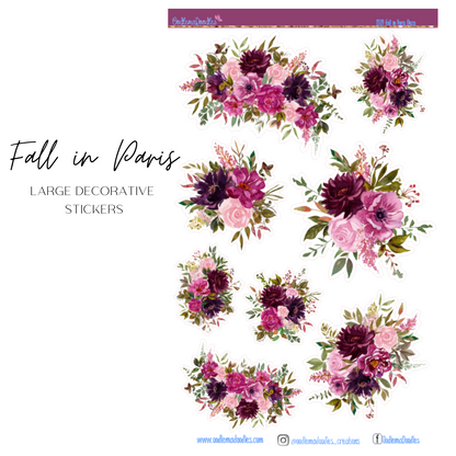 Fall in Paris Decorative Stickers