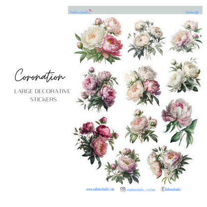 Coronation Flower Large Decorative Planner Stickers