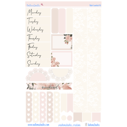 Blush Essential Planner Sticker Kit - oodlemadoodles