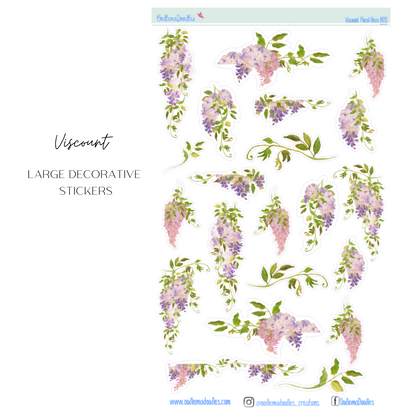 Viscount Flower Large Decorative Planner Stickers