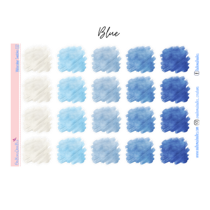 Watercolour Square Swatches Stickers